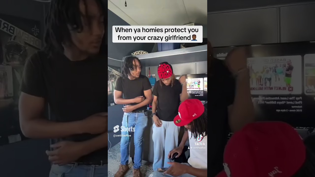 When ya homies protect you from your crazy girlfriend🤦🏾‍♂️#viral