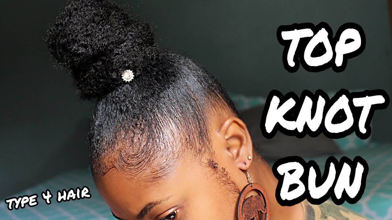 TOP KNOT BUN | NINJA BUN | FOR NATURAL TYPE 4 HAIR | How to do a top knot bun | Terry Vassall
