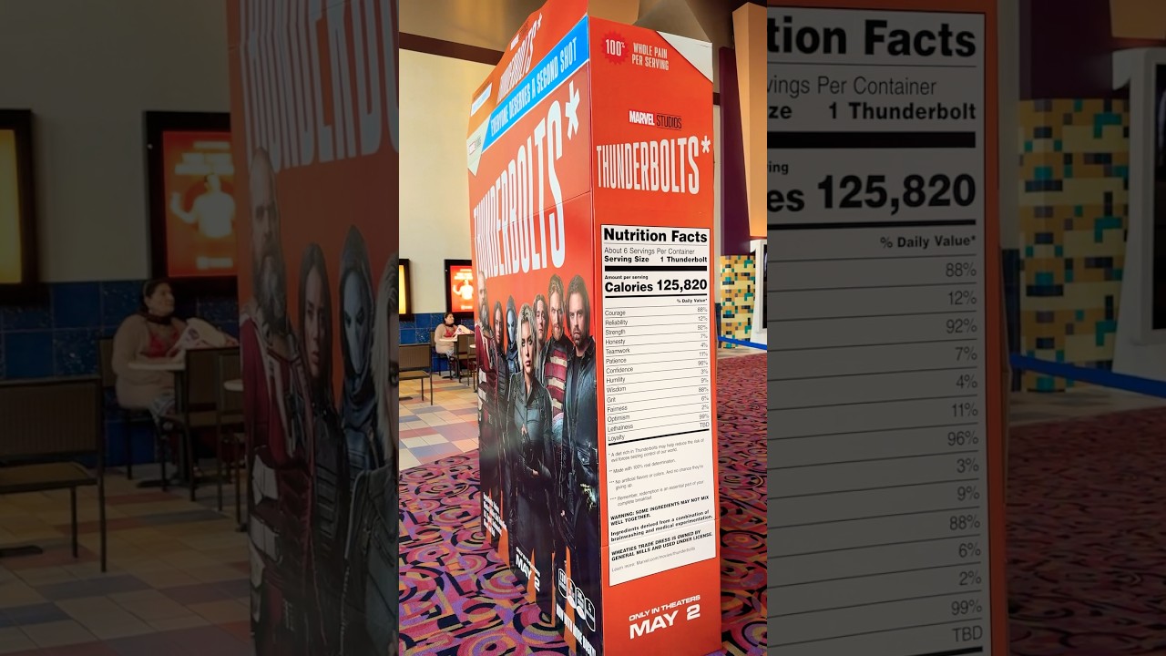 Thunderbolts Innovative promotion at Cinemark #asmr #florencepugh #cinemark #hollywood