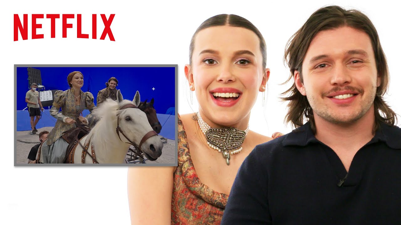 Millie Bobby Brown and Nick Robinson were Riding Fake Horses | Damsel | Netflix