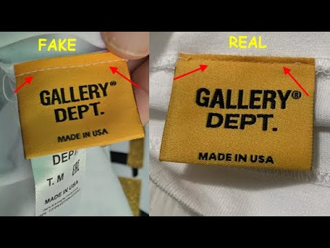Gallery Dept T shirt real vs fake. How to spot fake Gallery Dept. art that kills shirts and sweaters