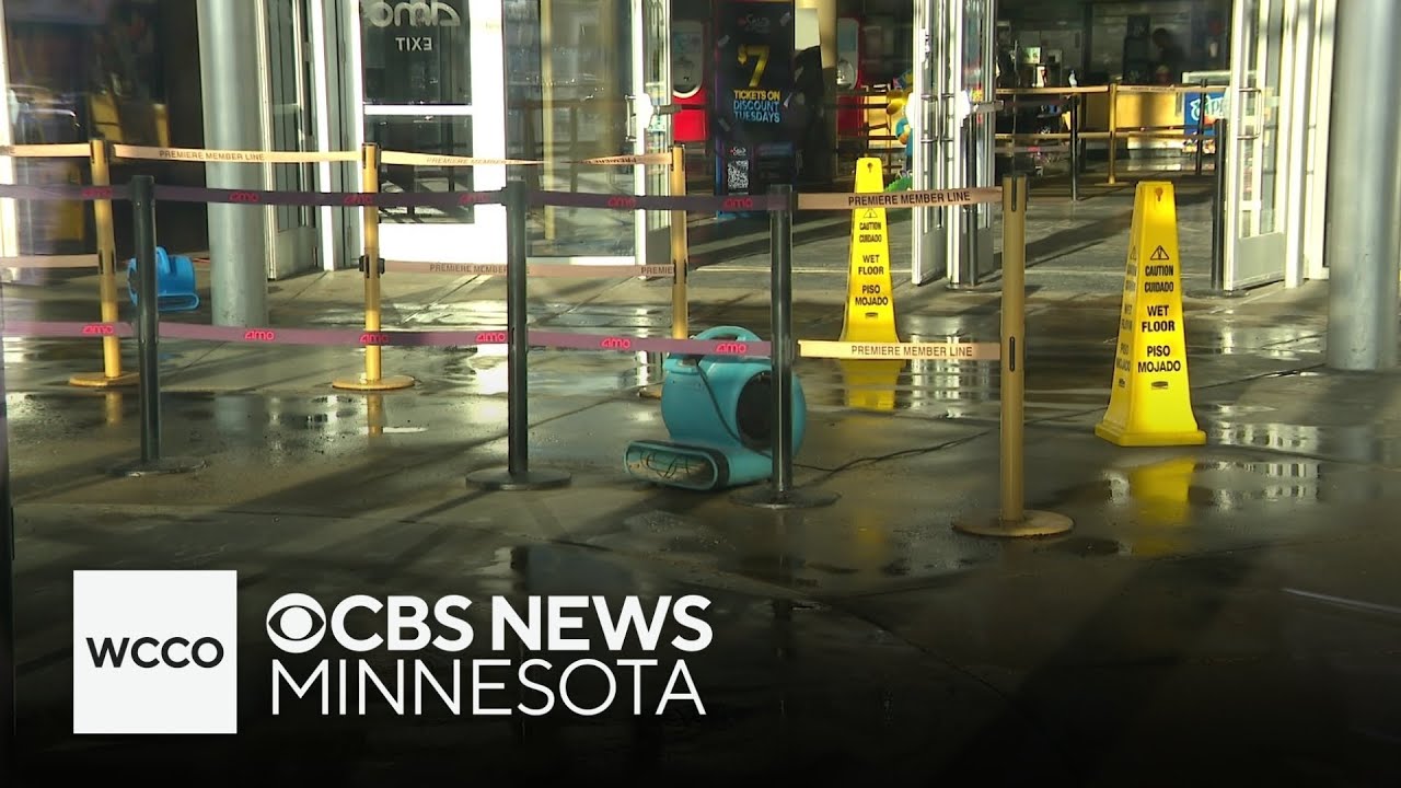 Pipe burst causes chaos at Roseville movie theater