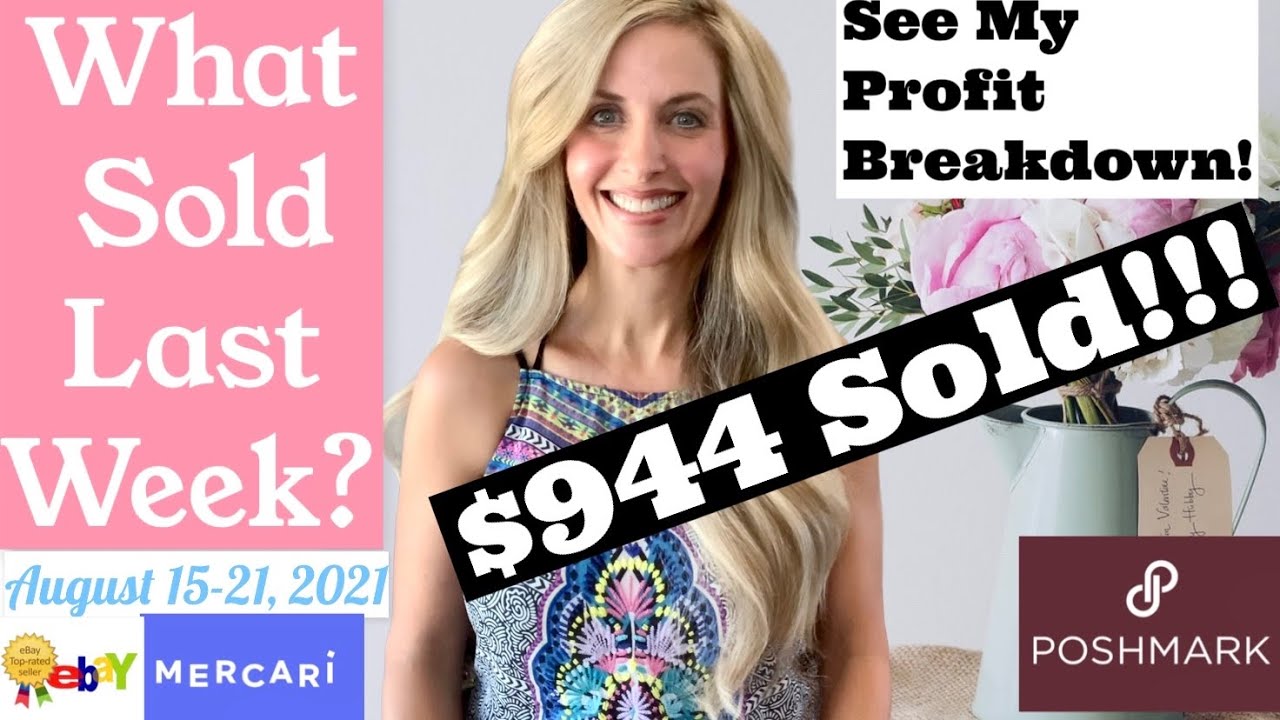 What Sold Last Week on Ebay Poshmark & Mercari? How much did I make? Gross, Cost of Goods & Profit!