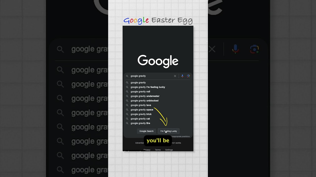🌌🚀 Google GRAVITY: A Mind-Bending Easter Egg! #googlesearch #easteregg