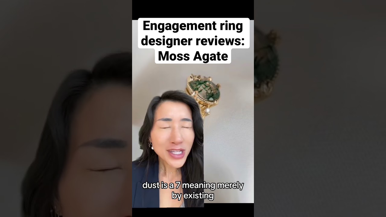 Engagement Ring Designer Reviews Moss Agate #mossagate #engagementringalternatives #engagementring