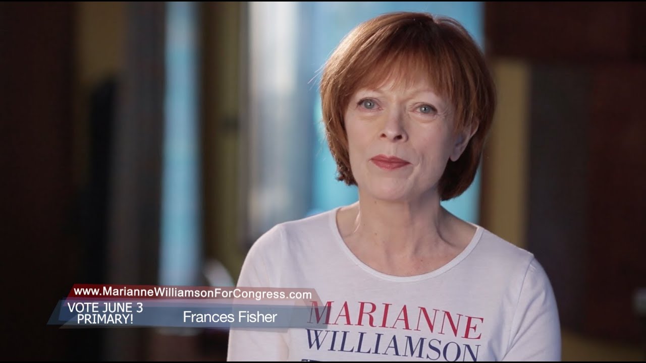 Frances Fisher Endorses Marianne Williamson For Congress