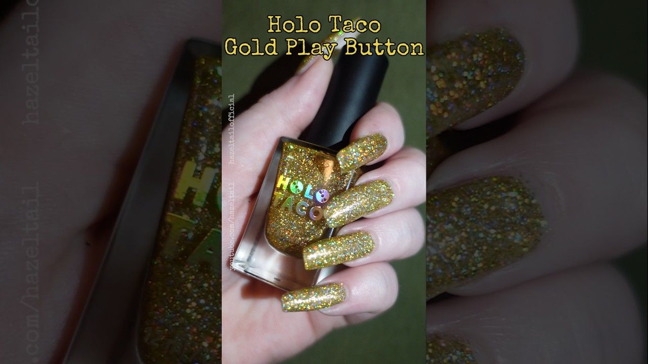 Thanksgiving Nails | Retired Gold Play Button #holotaco #beauty #nails #manicure #shorts