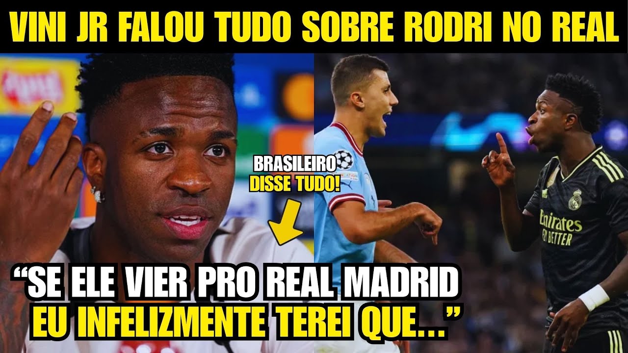 🚨EITA! OLHA O QUE O VINICIUS JR FALOU DE RODRI NO REAL MADRID QUE CHOCOU A TODOS!