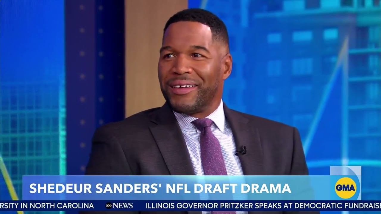 Michael Strahan says Shedeur Sanders shouldn't have dropped to 5th round of NFL Draft | GMA