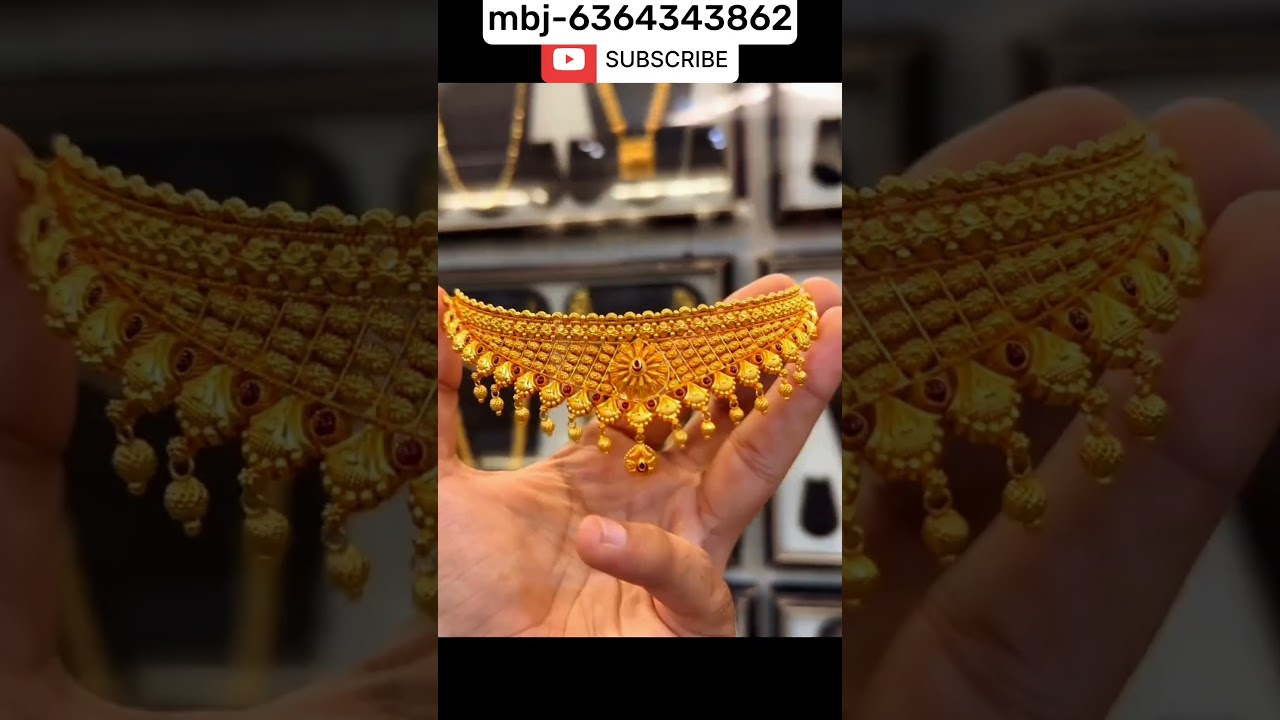 Only 17 gram gold choker necklace lightweight #gold #shorts #choker #necklace #trend