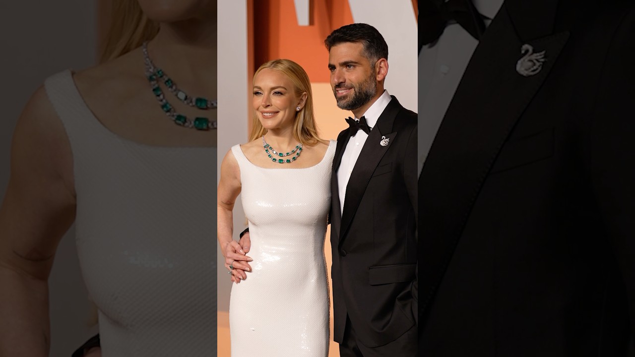 Lindsay Lohan and Bader Shammas' glamorous #Oscars date night was so fetch. ❤️ #AwardsSeason