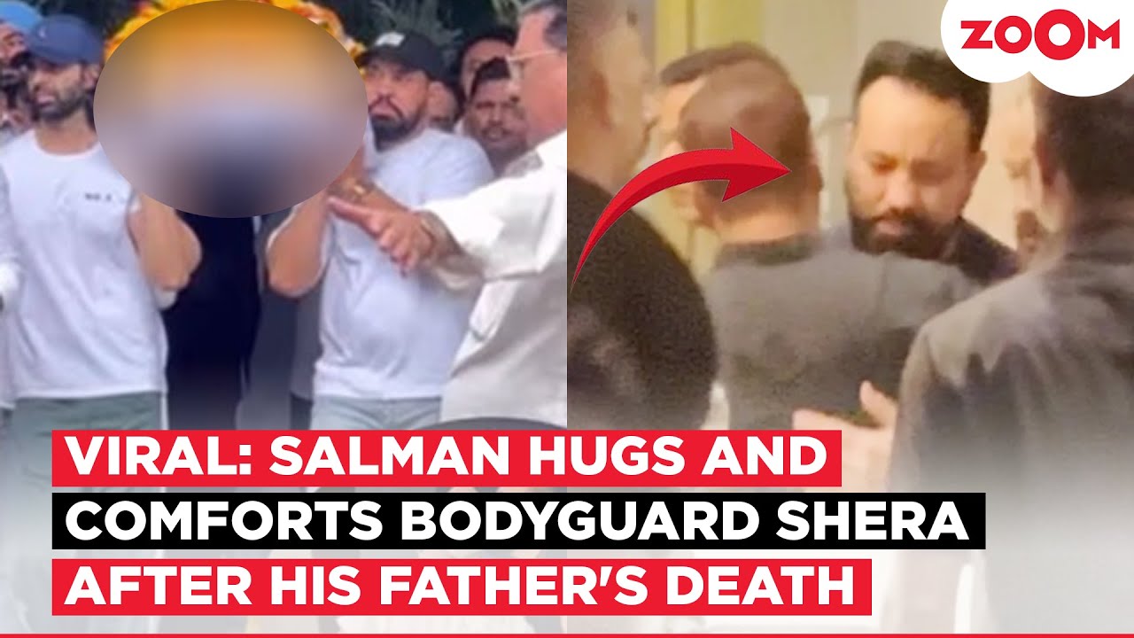 Salman Khan HUGS & comforts his bodyguard Shera after his father's death; Video goes VIRAL