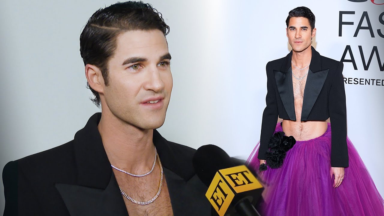 Darren Criss Shuts Down CFDA Carpet in Shirtless Ballgown Look