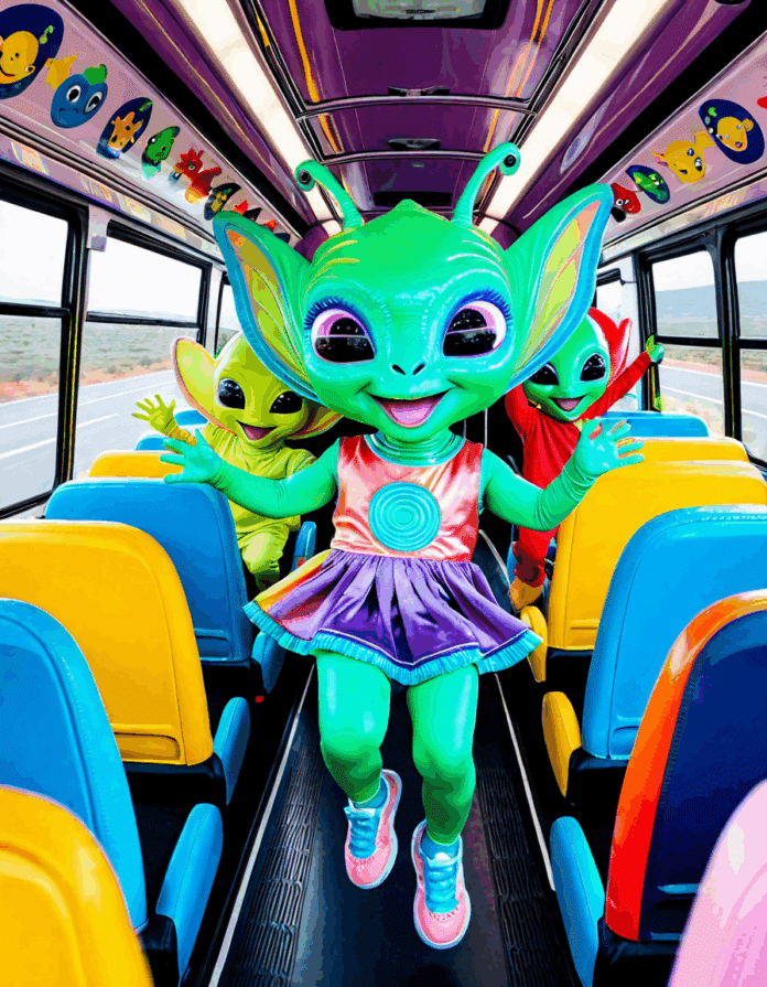Baby Alien Fan Bus Video